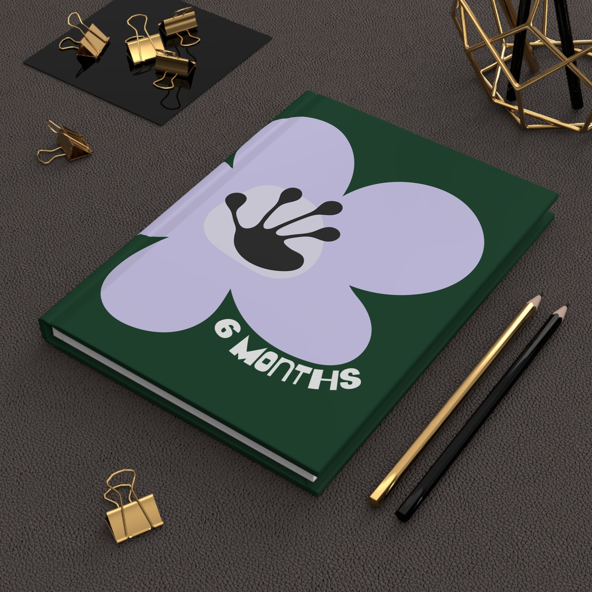 6 Month Milestone Forest Green Journal