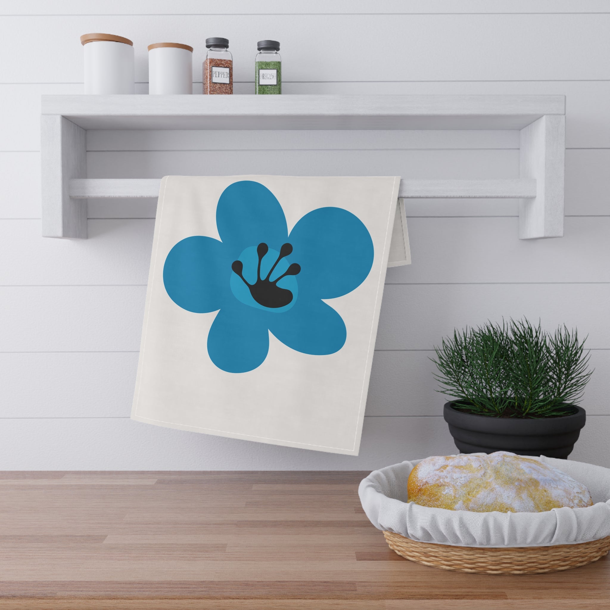 Just For Today Flower Tea Towel | Recovery Gift | Poop2Poppies™