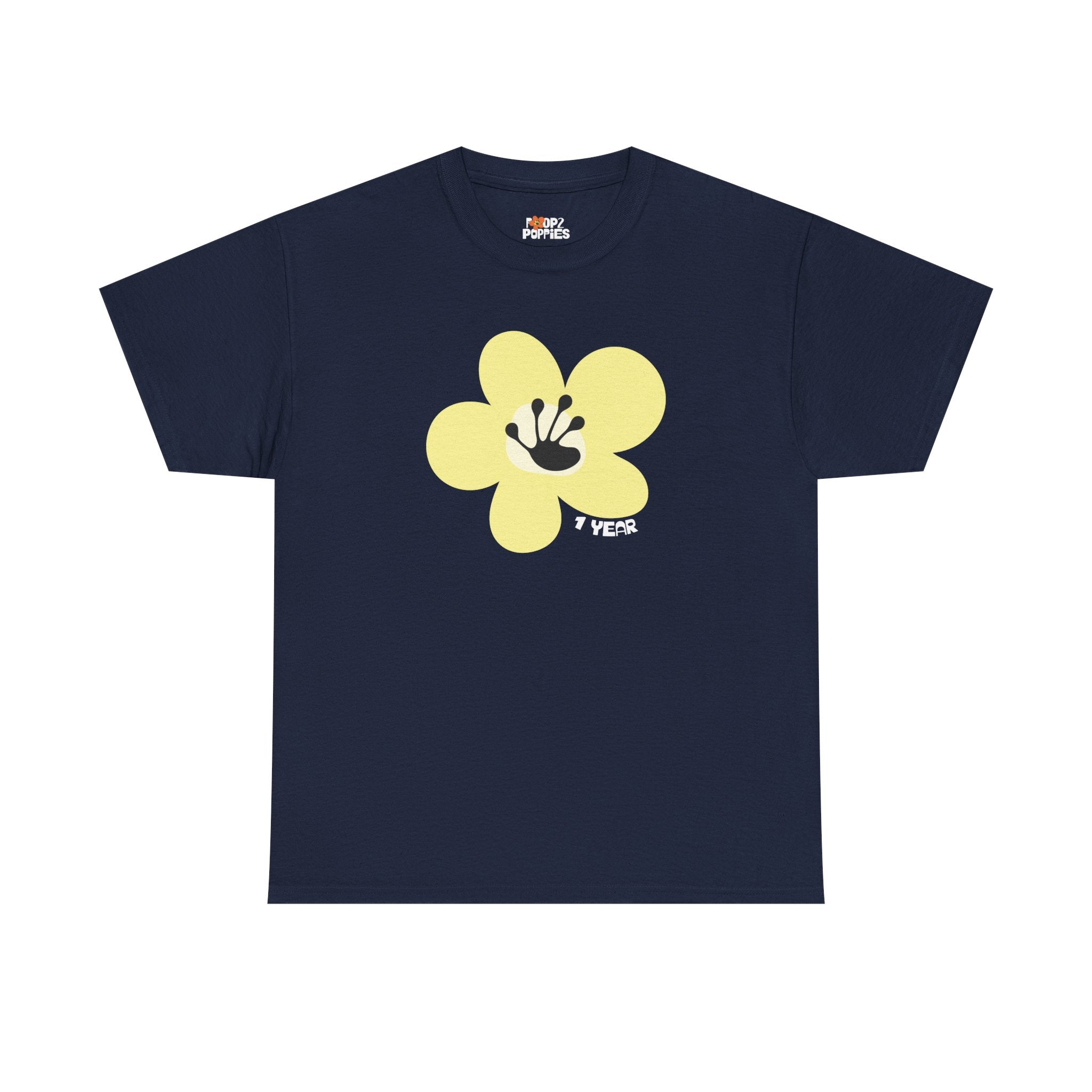 1 Year Milestone Unisex Flower T-Shirt | Recovery Gift | Poop2Poppies™