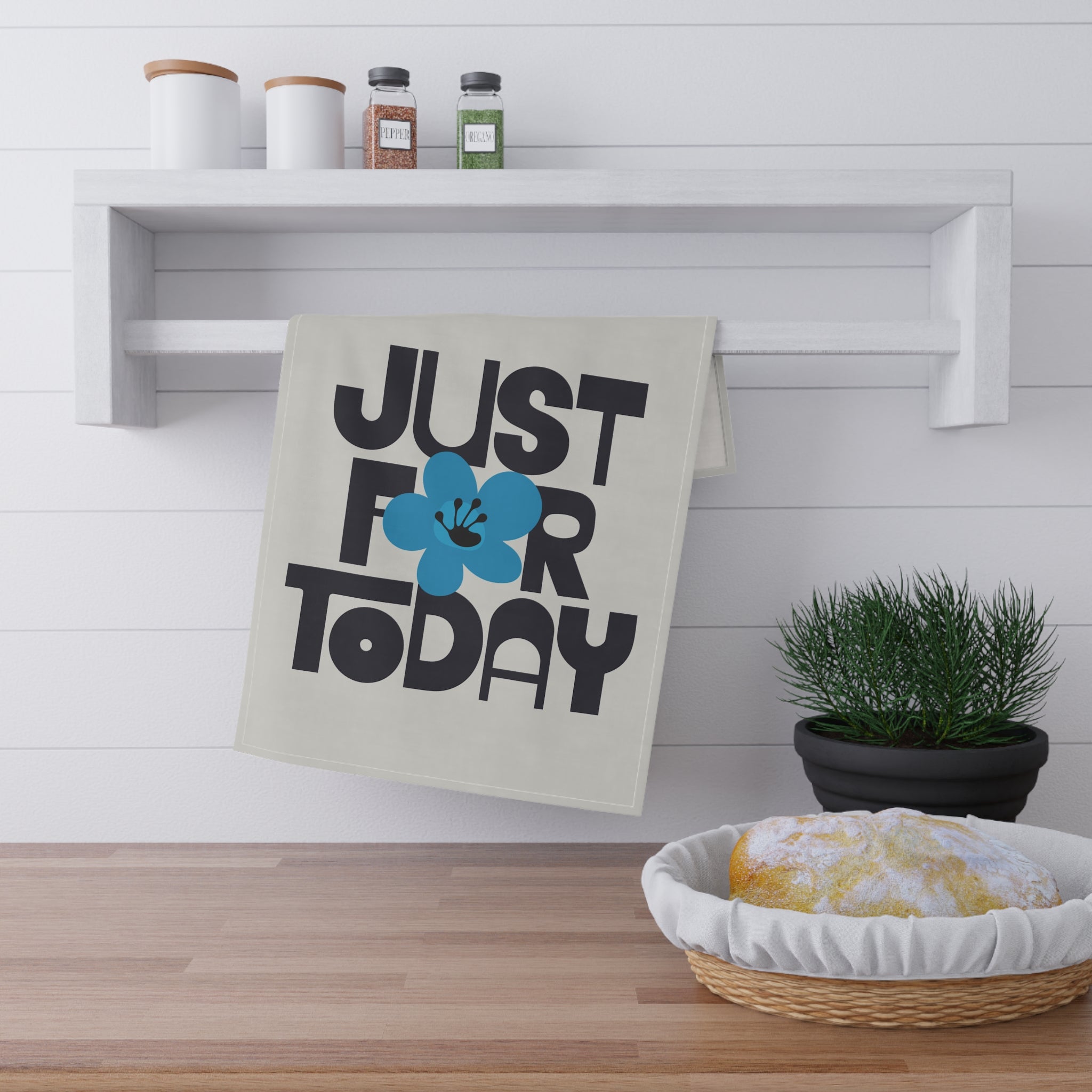 Just For Today Ash Tea Towel
