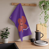 18 Month Milestone Purple Tea Towel