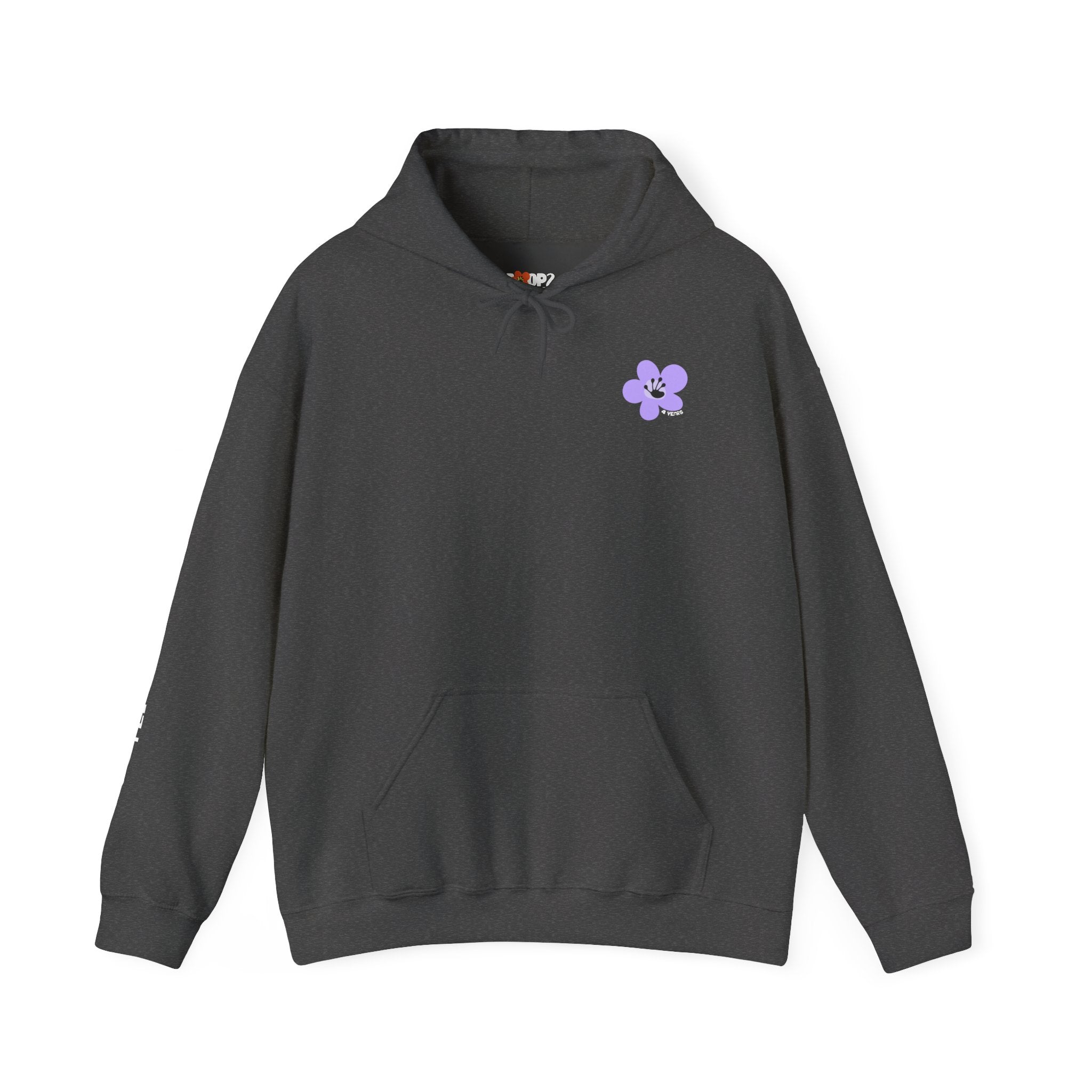 4 Year Milestone Unisex Front & Back Flower Hoodie