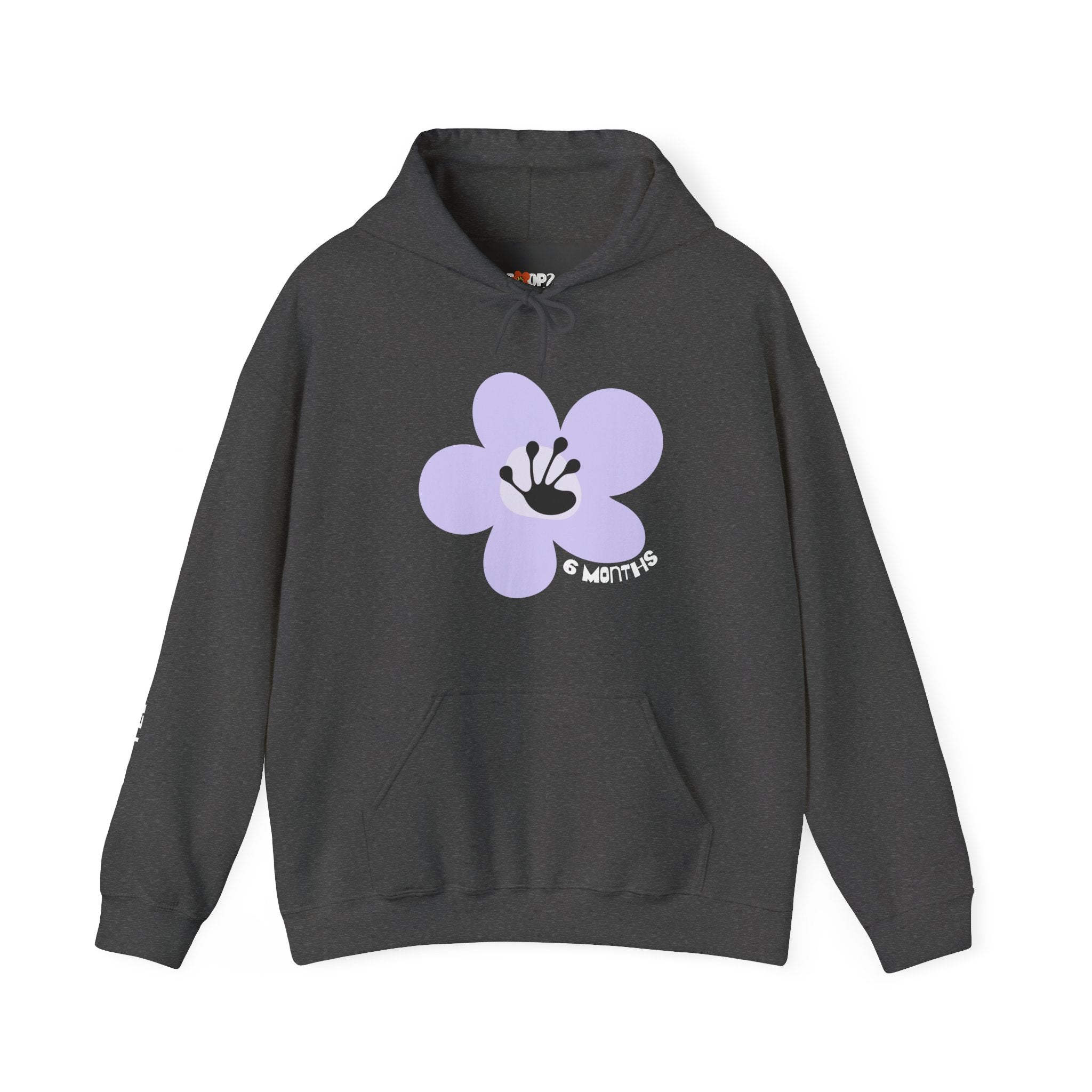 6 Month Milestone Unisex Flower Hoodie | Recovery Gift | Poop2Poppies™