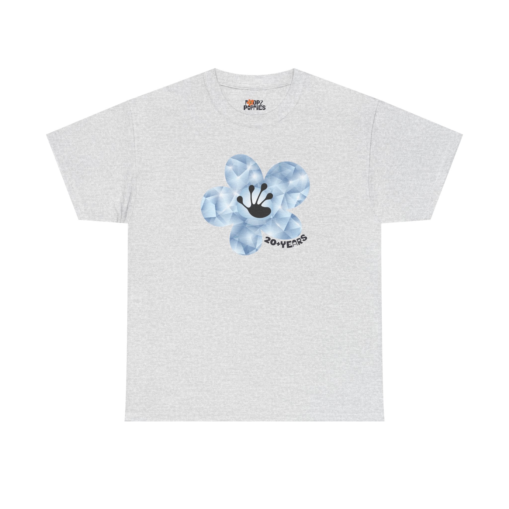 20+ Year Milestone Unisex Flower T-Shirt | Recovery Gift | Poop2Poppies™