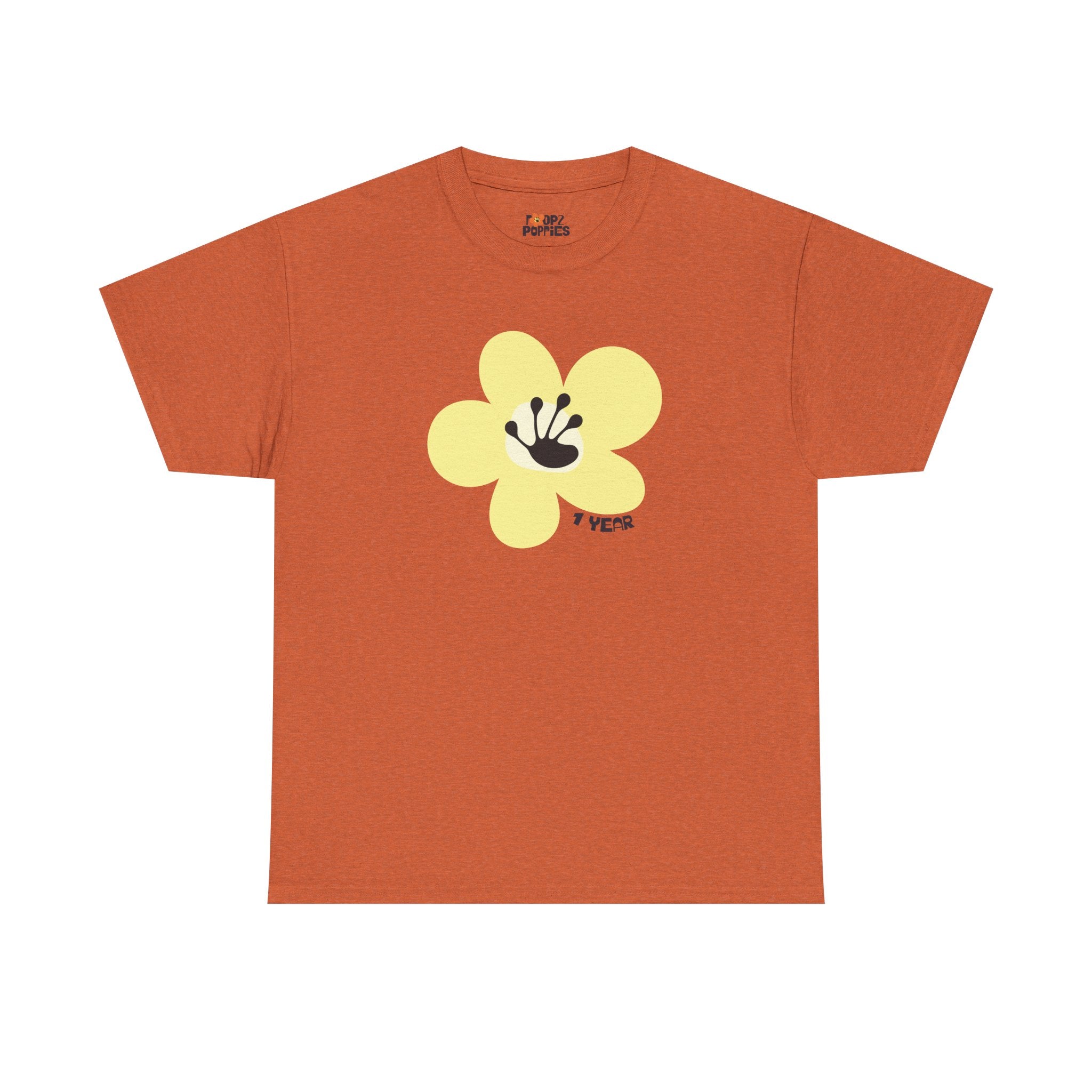 1 Year Milestone Unisex Flower T-Shirt | Recovery Gift | Poop2Poppies™