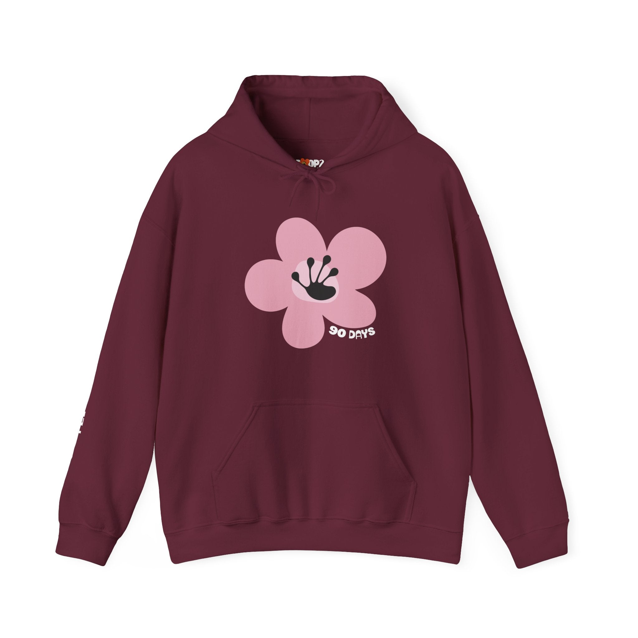 90 Day Milestone Unisex Flower Hoodie | Recovery Gift | Poop2Poppies™