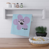 4 Year Milestone Light Blue Tea Towel