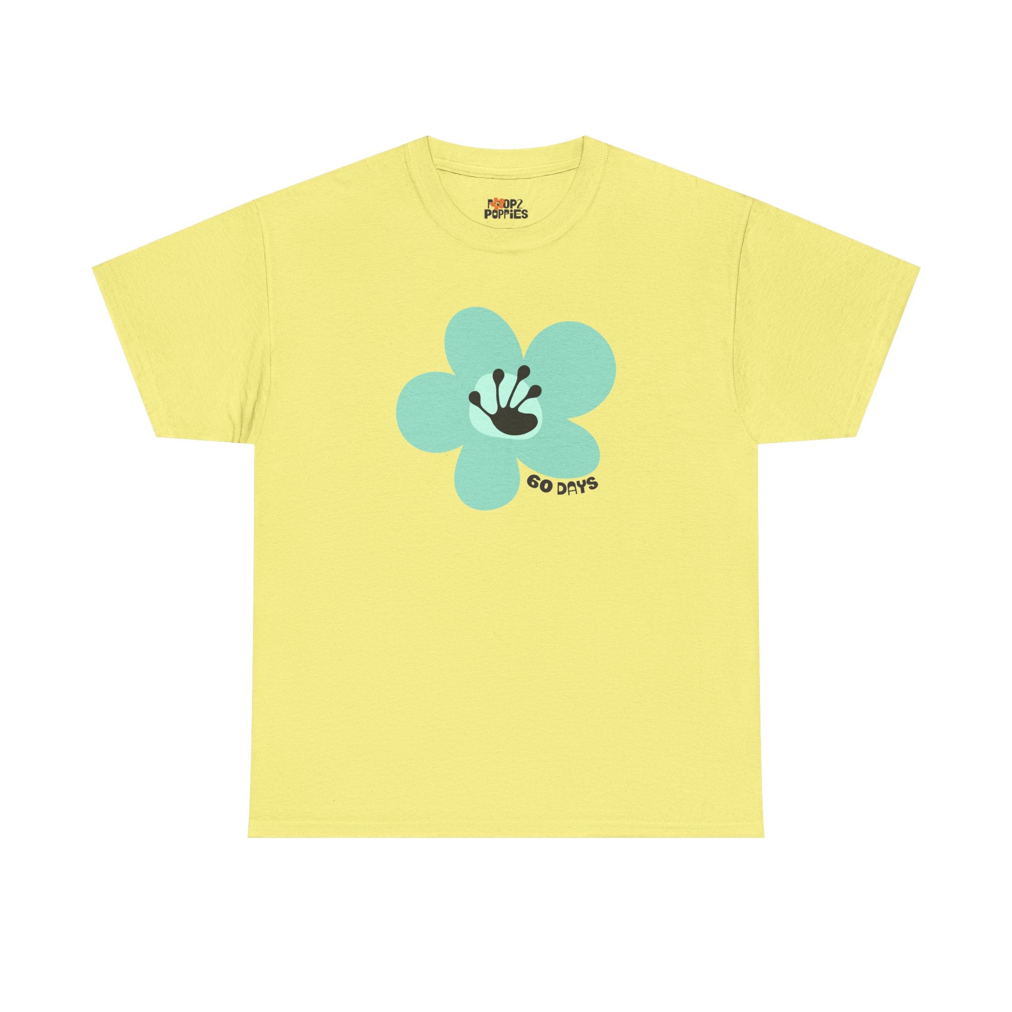 60 Day Milestone Unisex Flower T-Shirt | Recovery Gift | Poop2Poppies™