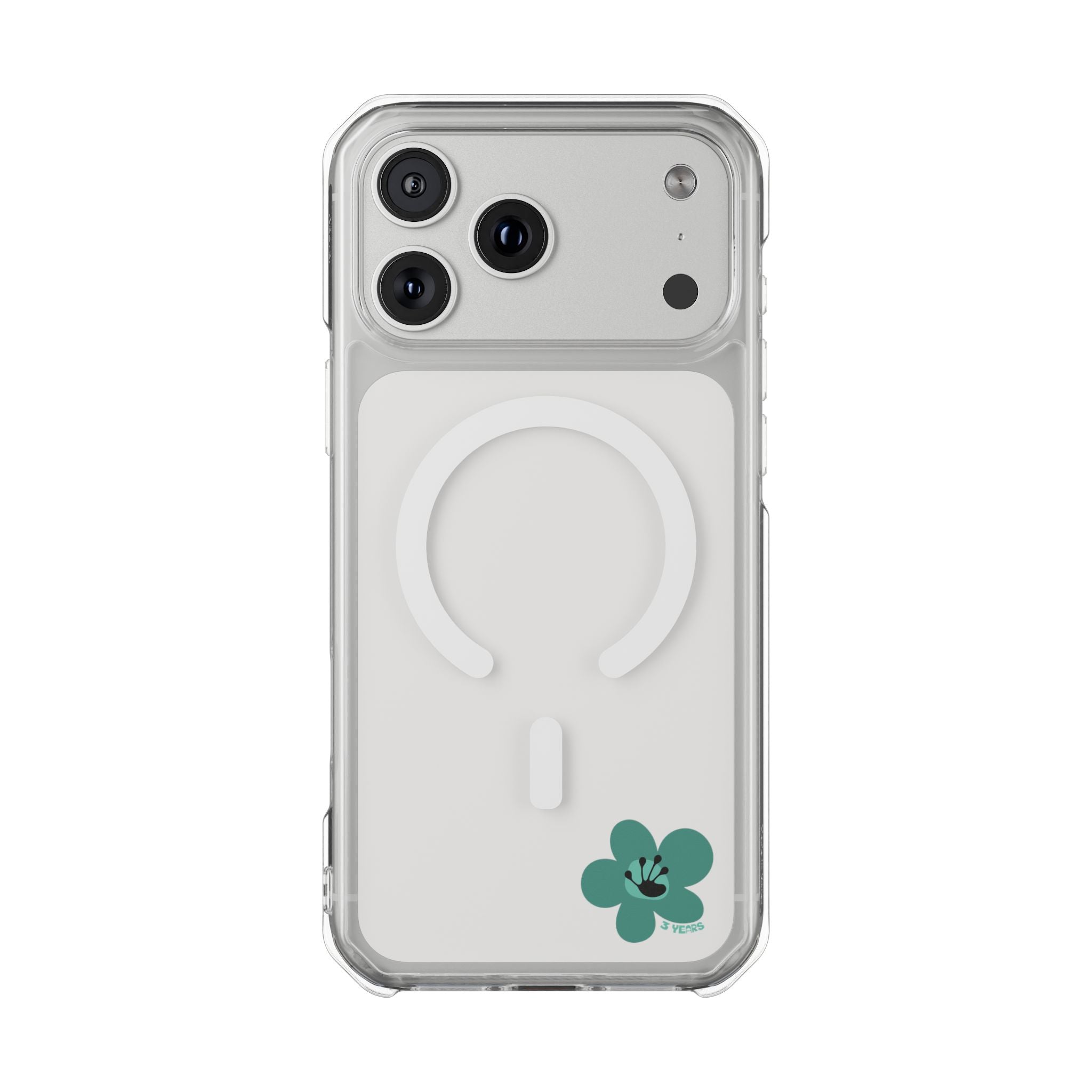 3 Year Milestone MagSafe® Impact Clear iPhone Case | Recovery Gift | Poop2Poppies™