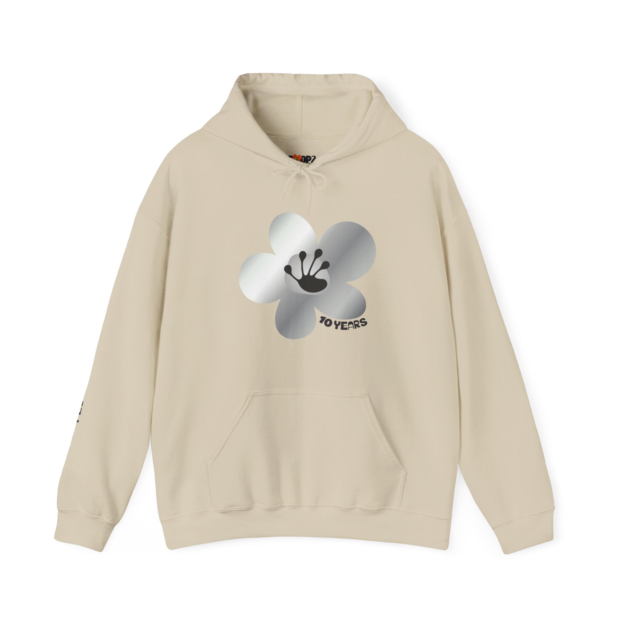 10 Year Milestone Unisex Flower Hoodie | Recovery Gift | Poop2Poppies™