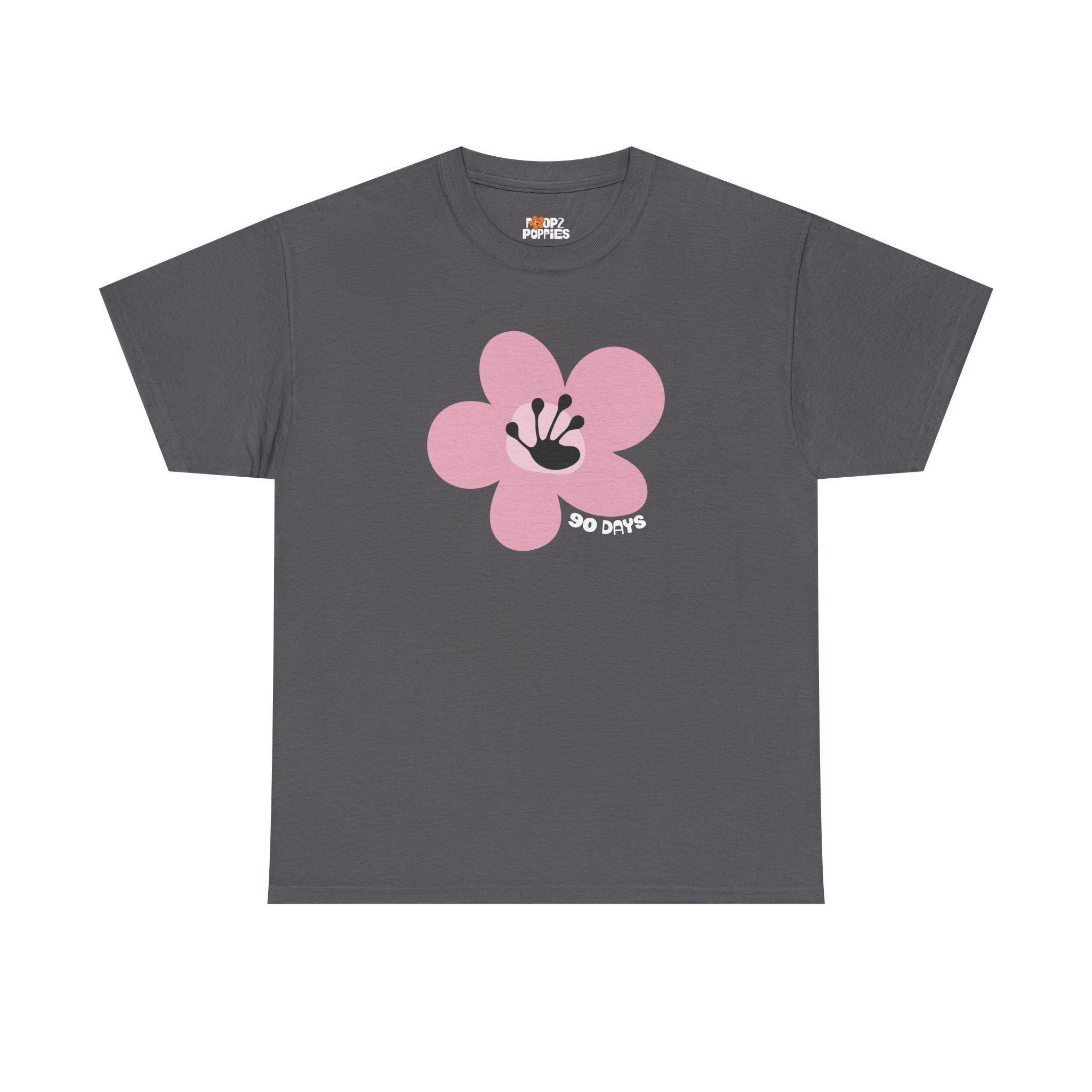 90 Day Milestone Unisex Flower T-Shirt | Recovery Gift | Poop2Poppies™