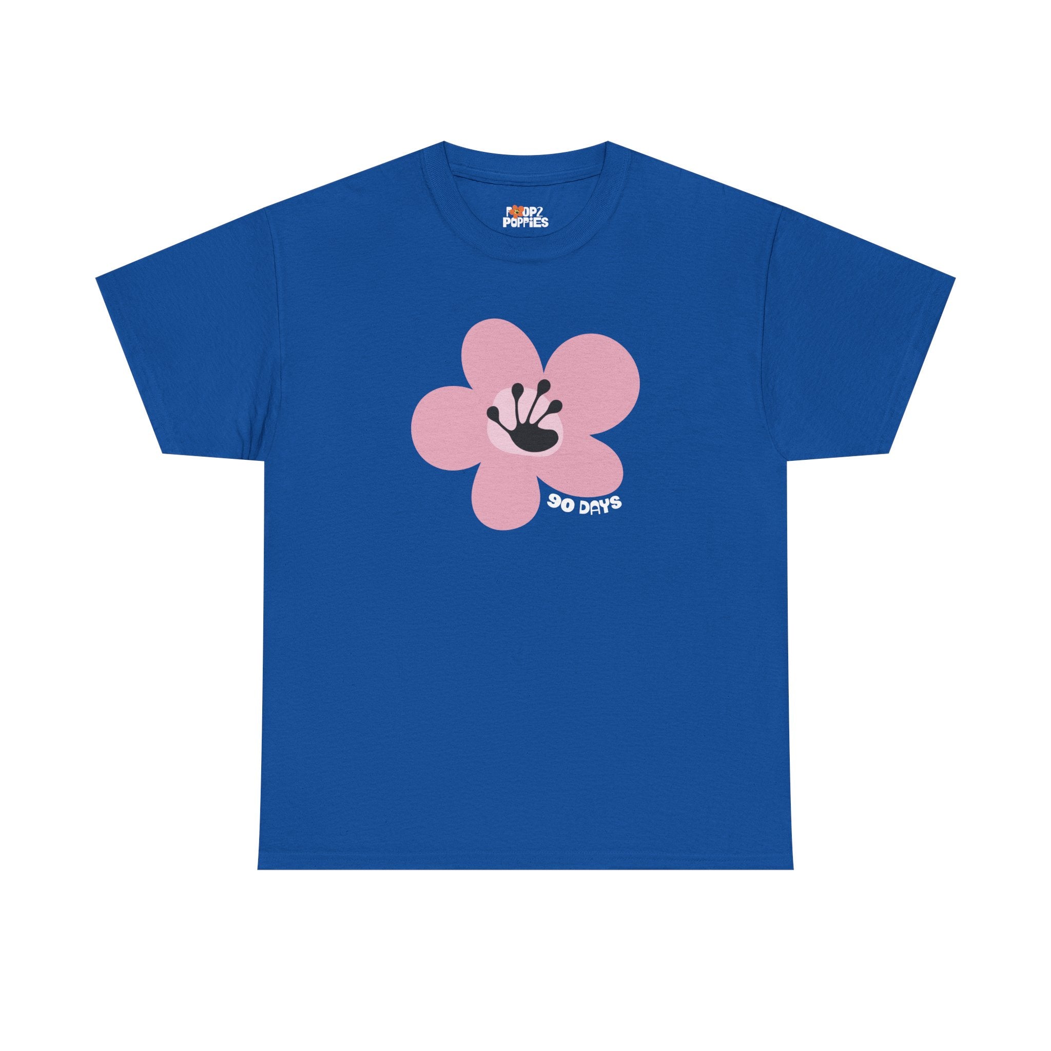 90 Day Milestone Unisex Flower T-Shirt | Recovery Gift | Poop2Poppies™