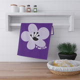 6 Month Milestone Purple Tea Towel