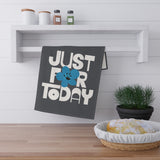 Just For Today Charcoal Tea Towel