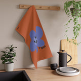 7 Year Milestone Antique Orange Tea Towel