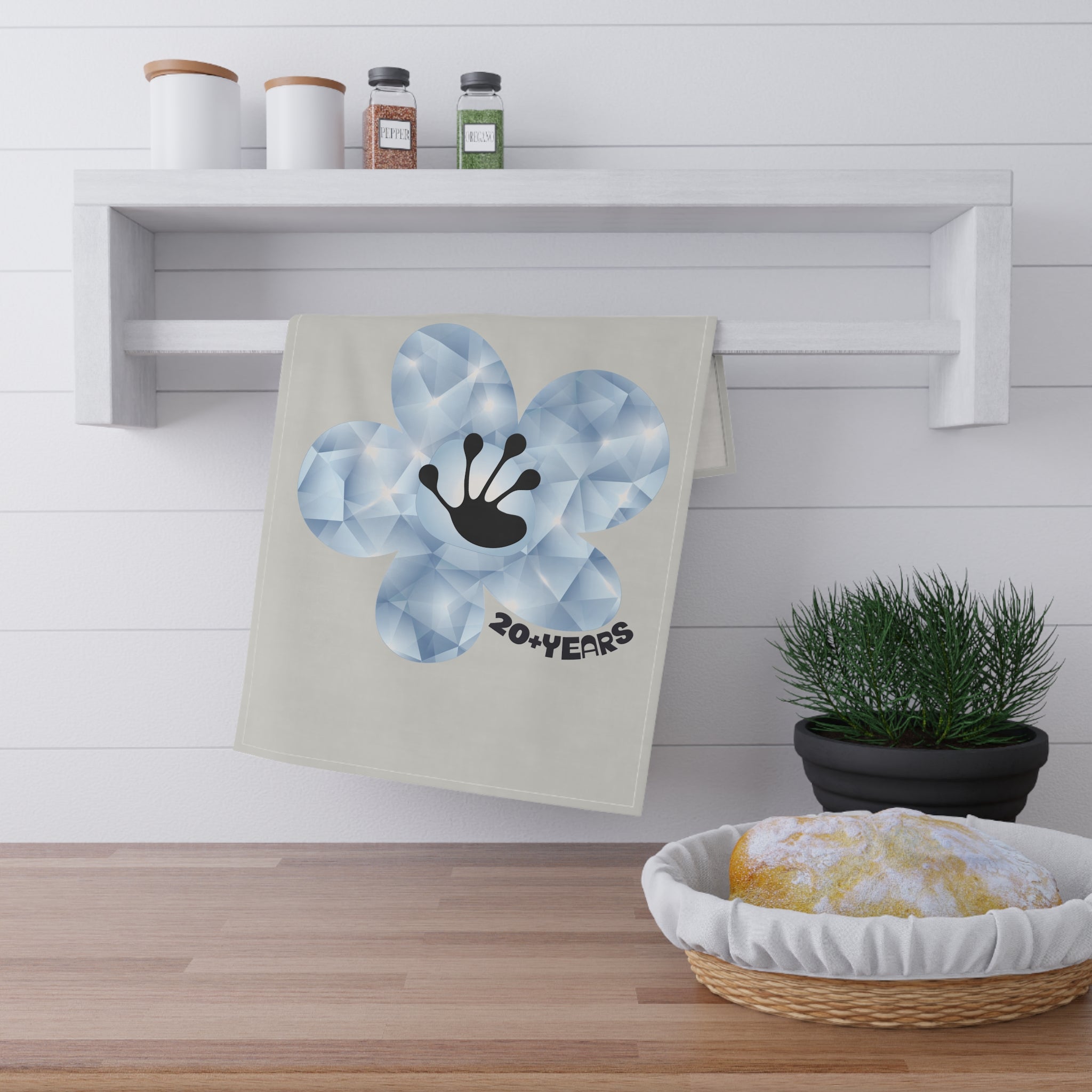 20+ Year Milestone Ash Tea Towel