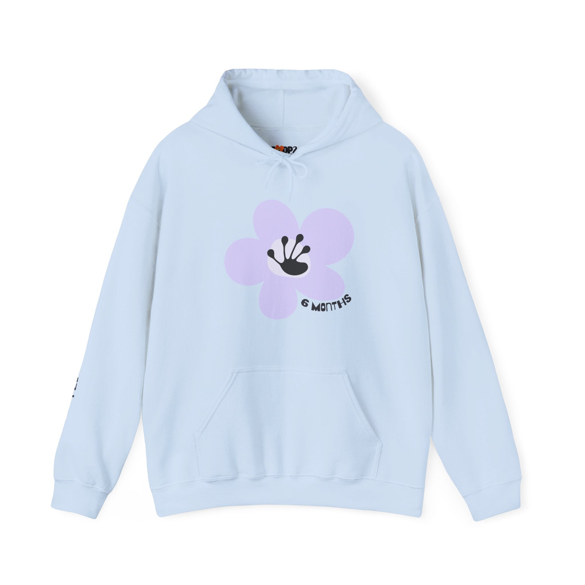 6 Month Milestone Unisex Flower Hoodie | Recovery Gift | Poop2Poppies™