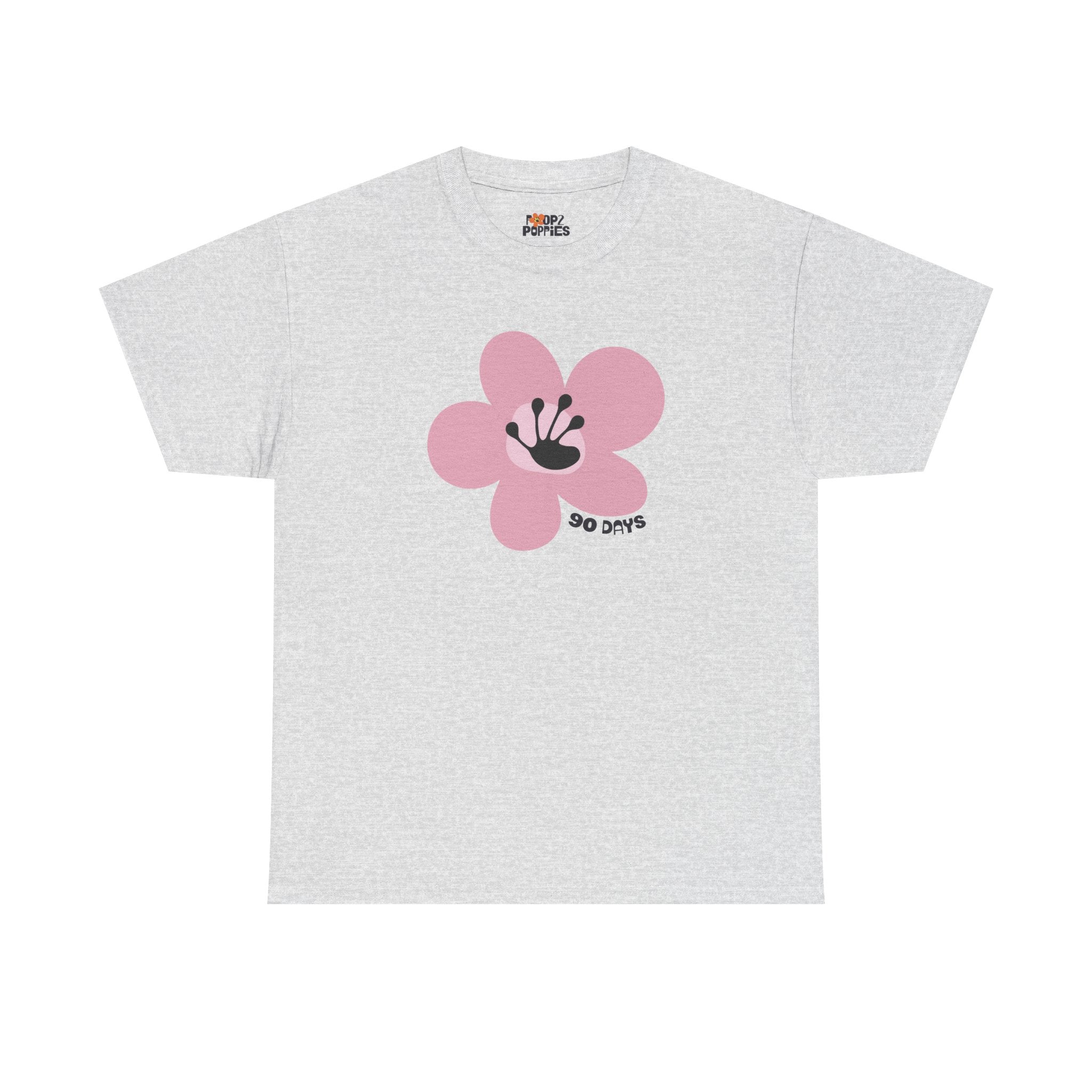 90 Day Milestone Unisex Flower T-Shirt | Recovery Gift | Poop2Poppies™