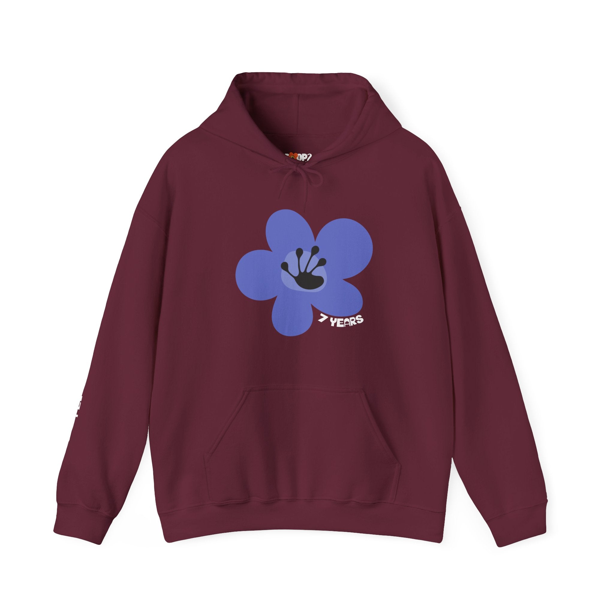 7 Year Milestone Unisex Flower Hoodie | Recovery Gift | Poop2Poppies™