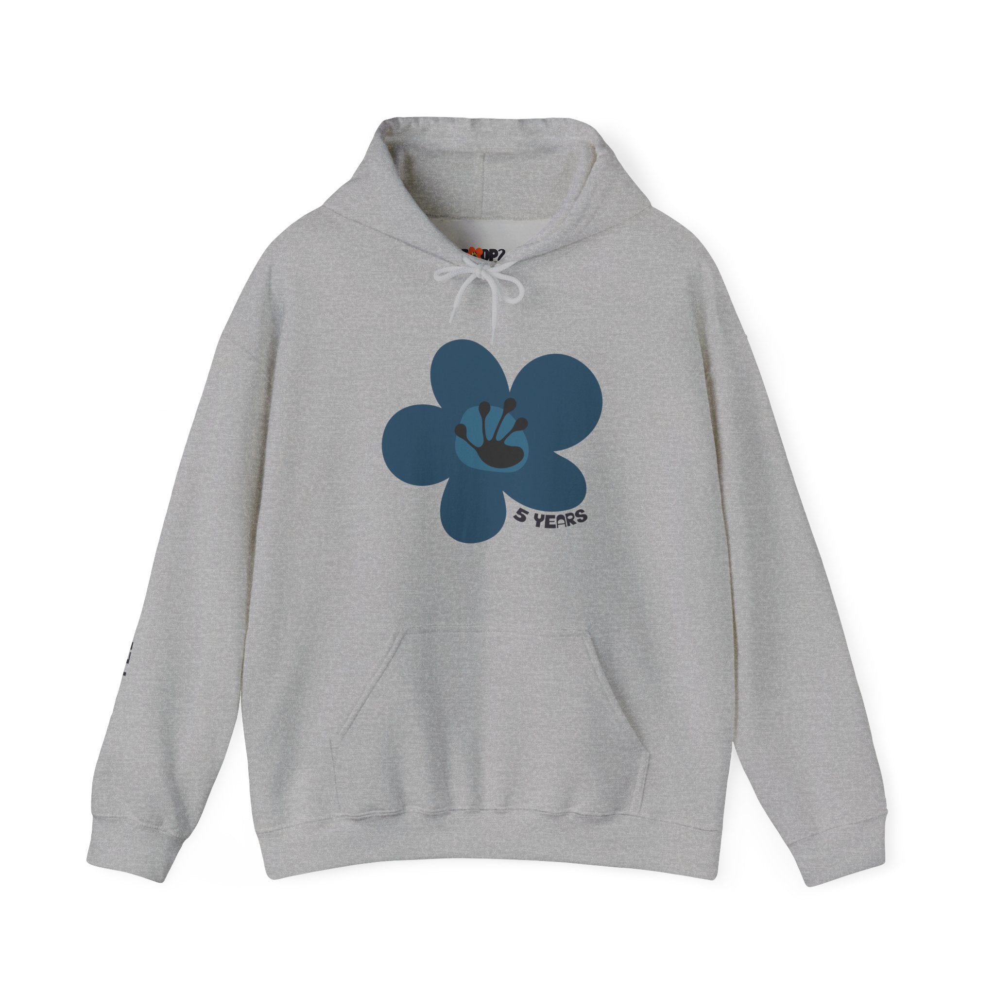 5 Year Milestone Unisex Flower Hoodie | Recovery Gift | Poop2Poppies™