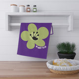 9 Month Milestone Purple Tea Towel