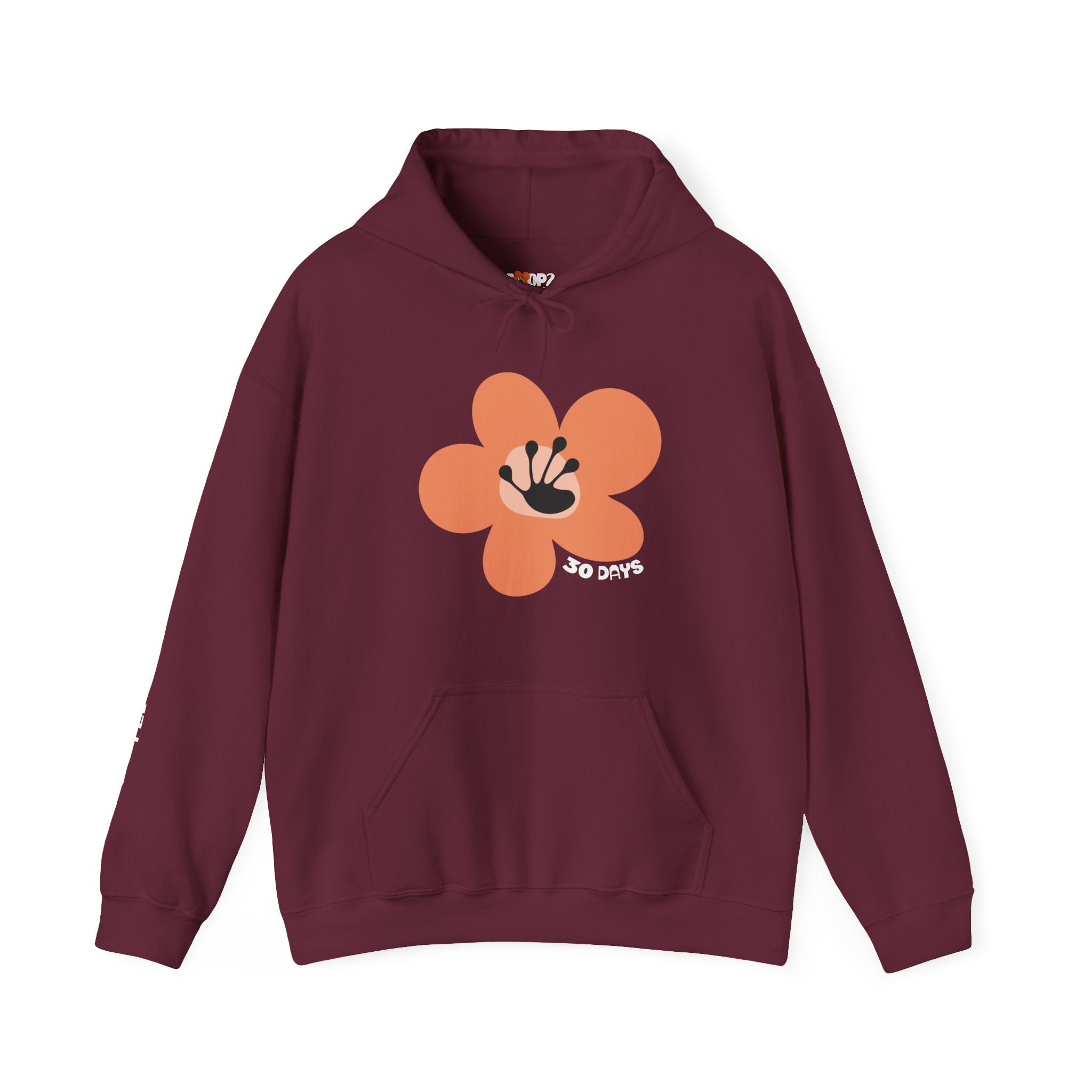 30 Day Milestone Unisex Flower Hoodie | Recovery Gift | Poop2Poppies™