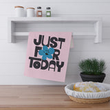 Just For Today Light Pink Tea Towel