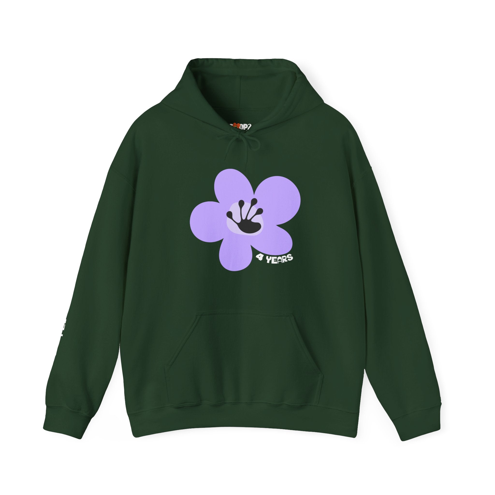4 Year Milestone Unisex Flower Hoodie | Recovery Gift | Poop2Poppies™