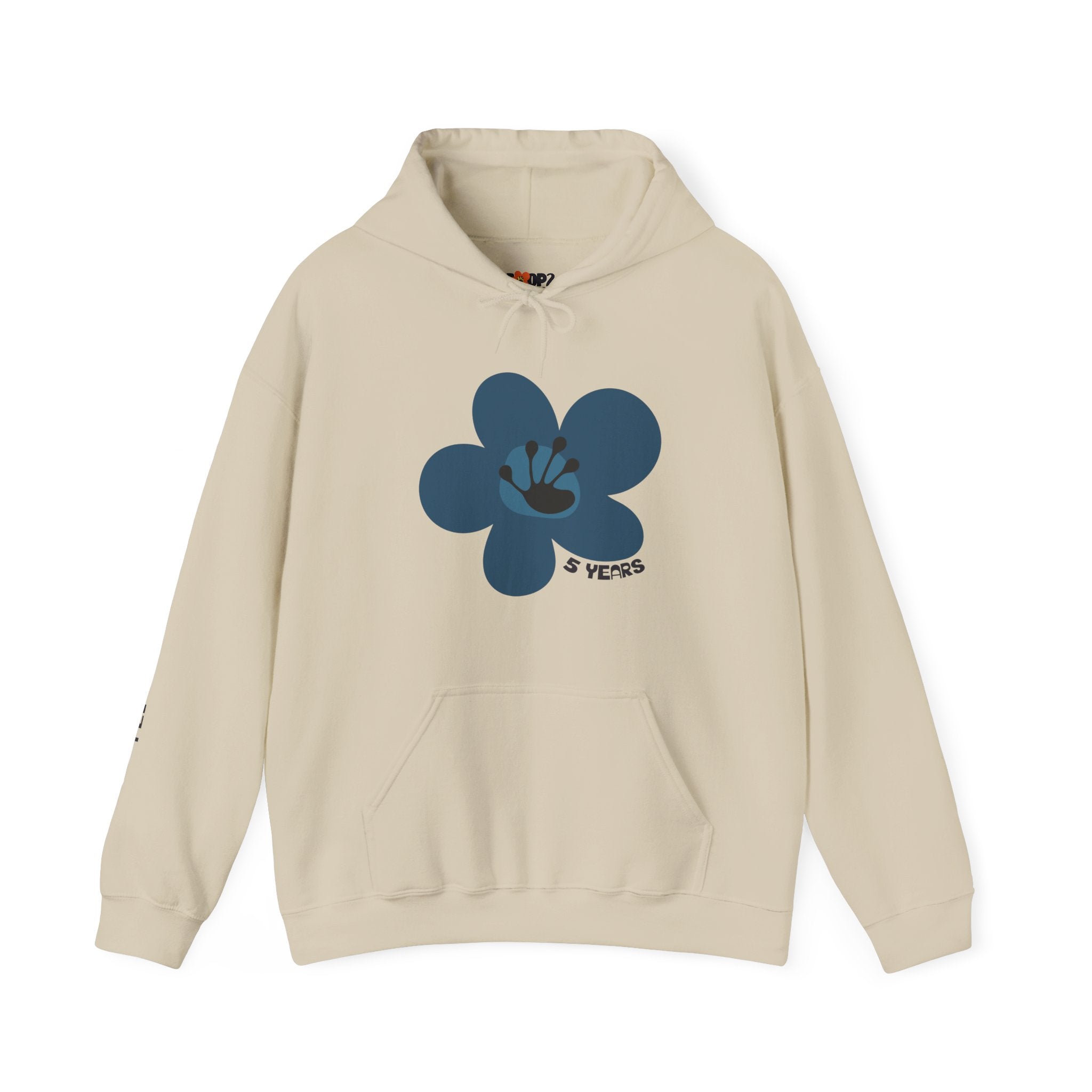5 Year Milestone Unisex Flower Hoodie | Recovery Gift | Poop2Poppies™