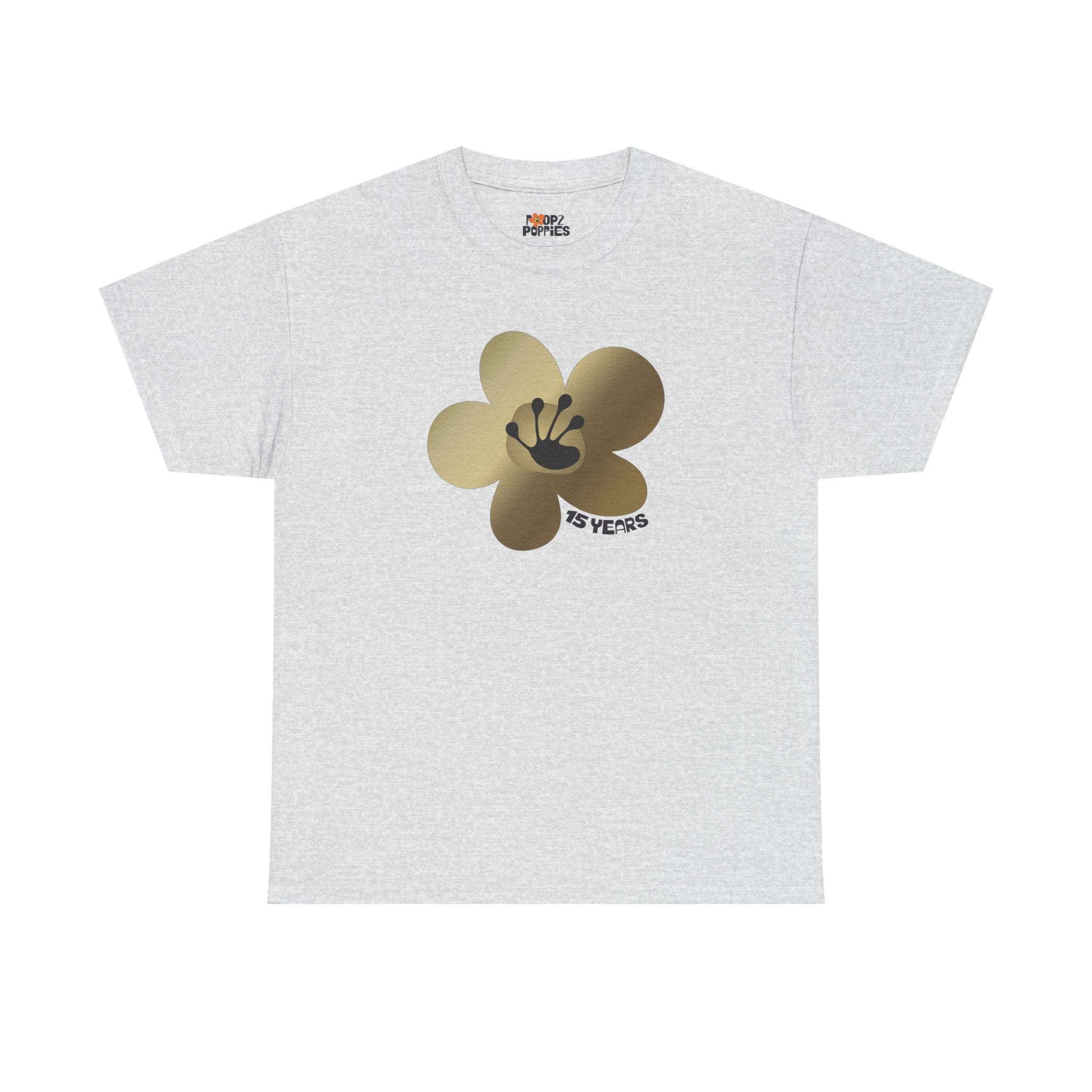 15 Year Milestone Unisex Flower T-Shirt | Recovery Gift | Poop2Poppies™