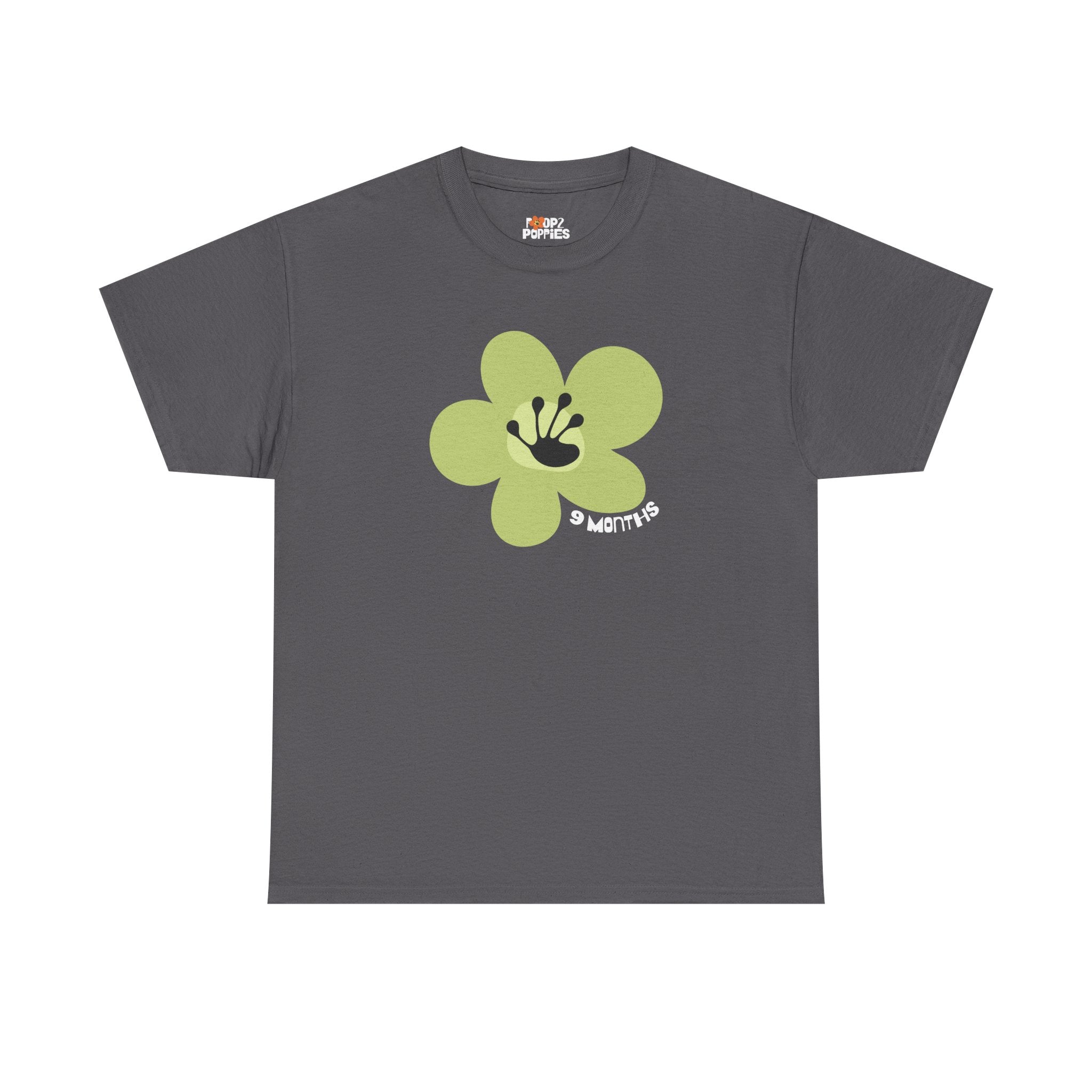 9 Month Milestone Unisex Flower T-Shirt | Recovery Gift | Poop2Poppies™