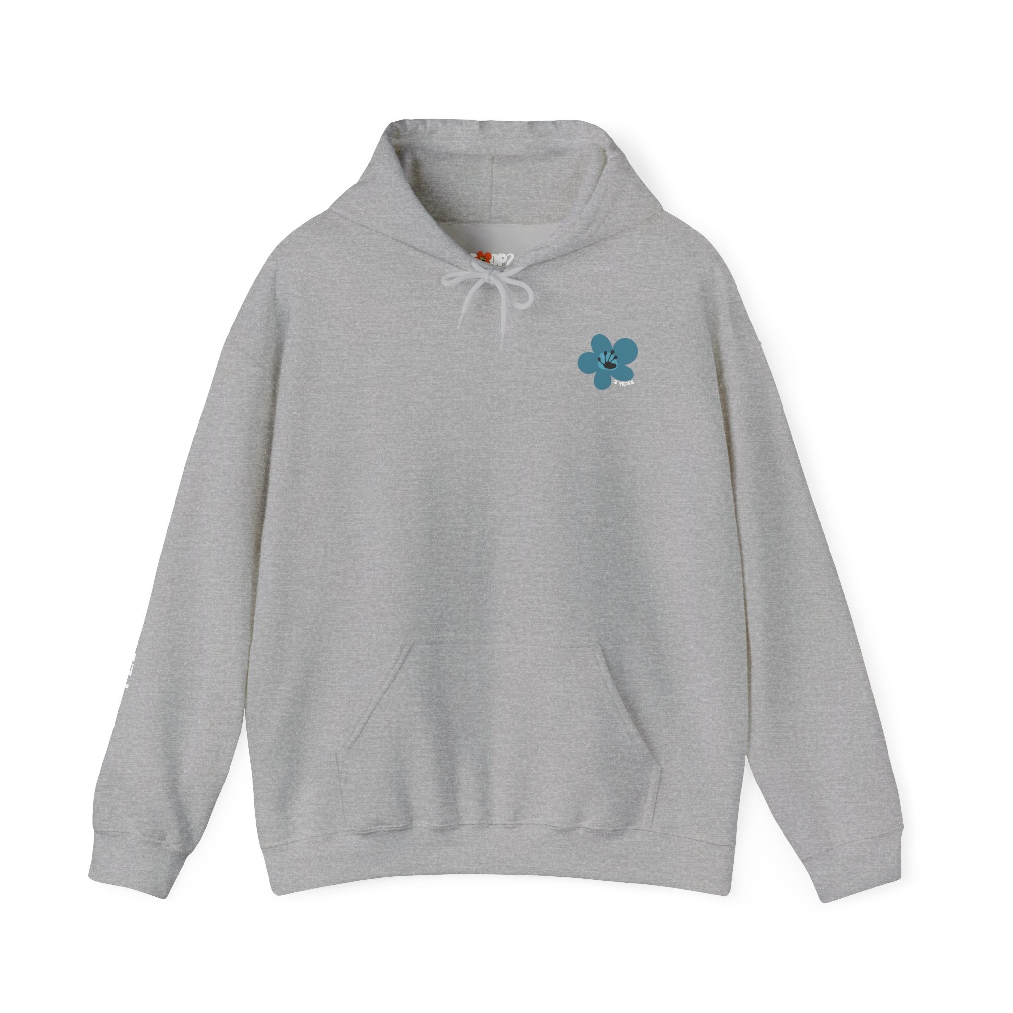 2 Year Milestone Unisex Front & Back Flower Hoodie