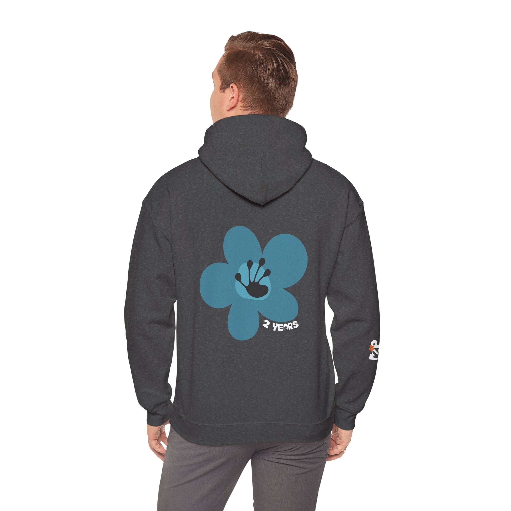 2 Year Milestone Unisex Front & Back Flower Hoodie