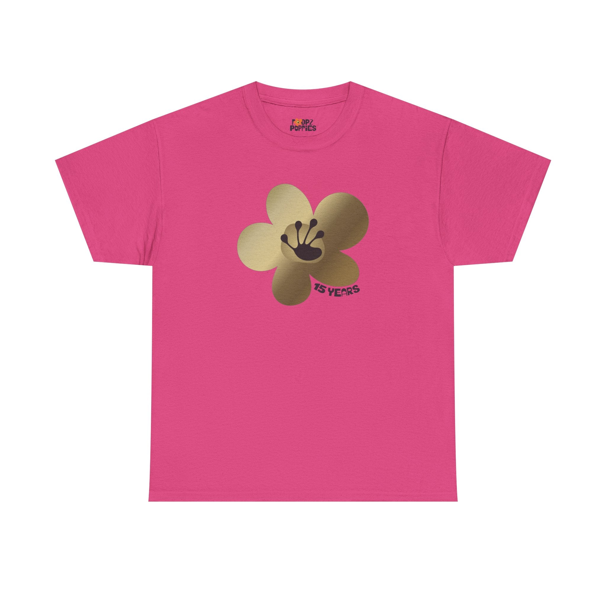 15 Year Milestone Unisex Flower T-Shirt | Recovery Gift | Poop2Poppies™