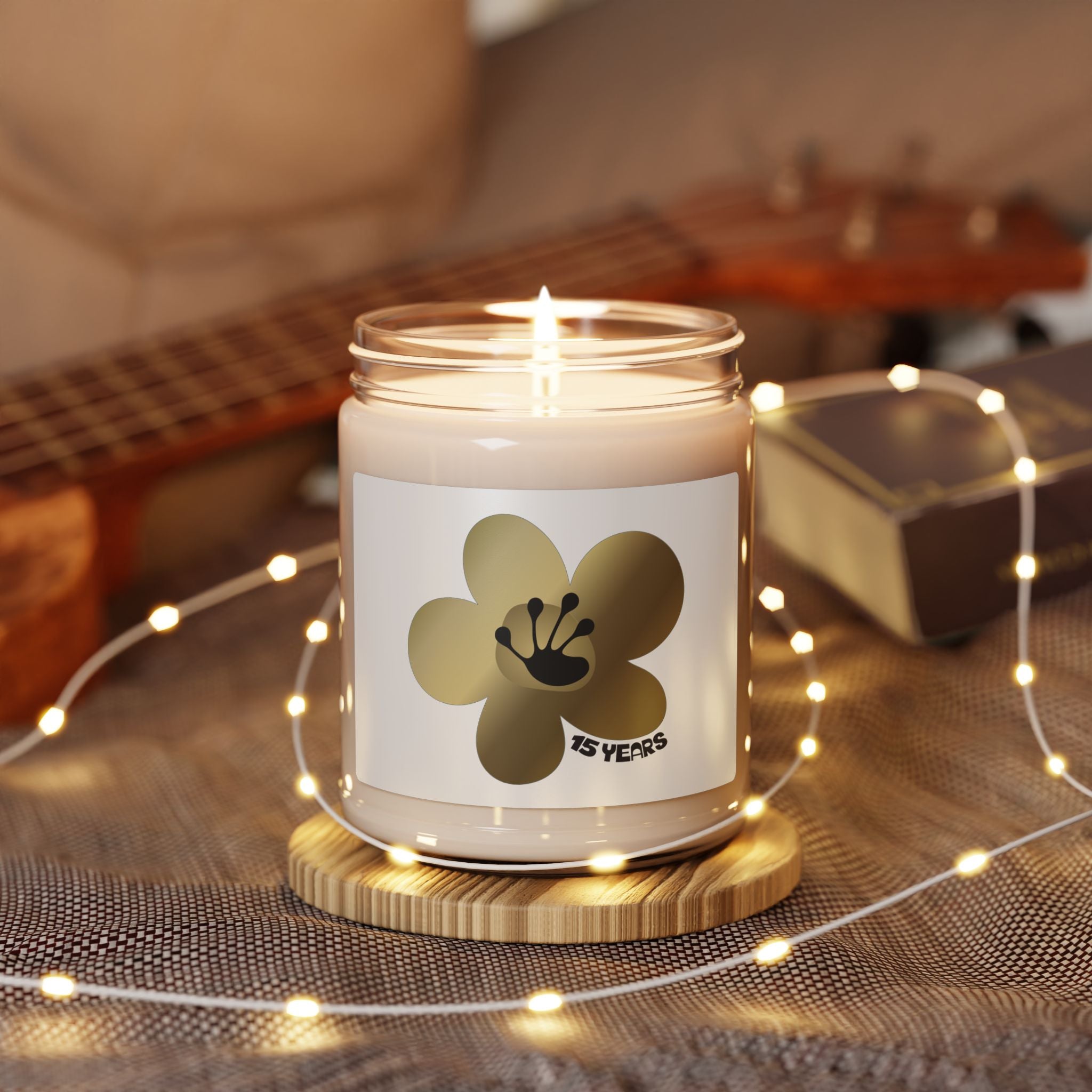 15 Year Milestone Candle | 9oz Soy Scented Candle - White | Poop2Poppies™