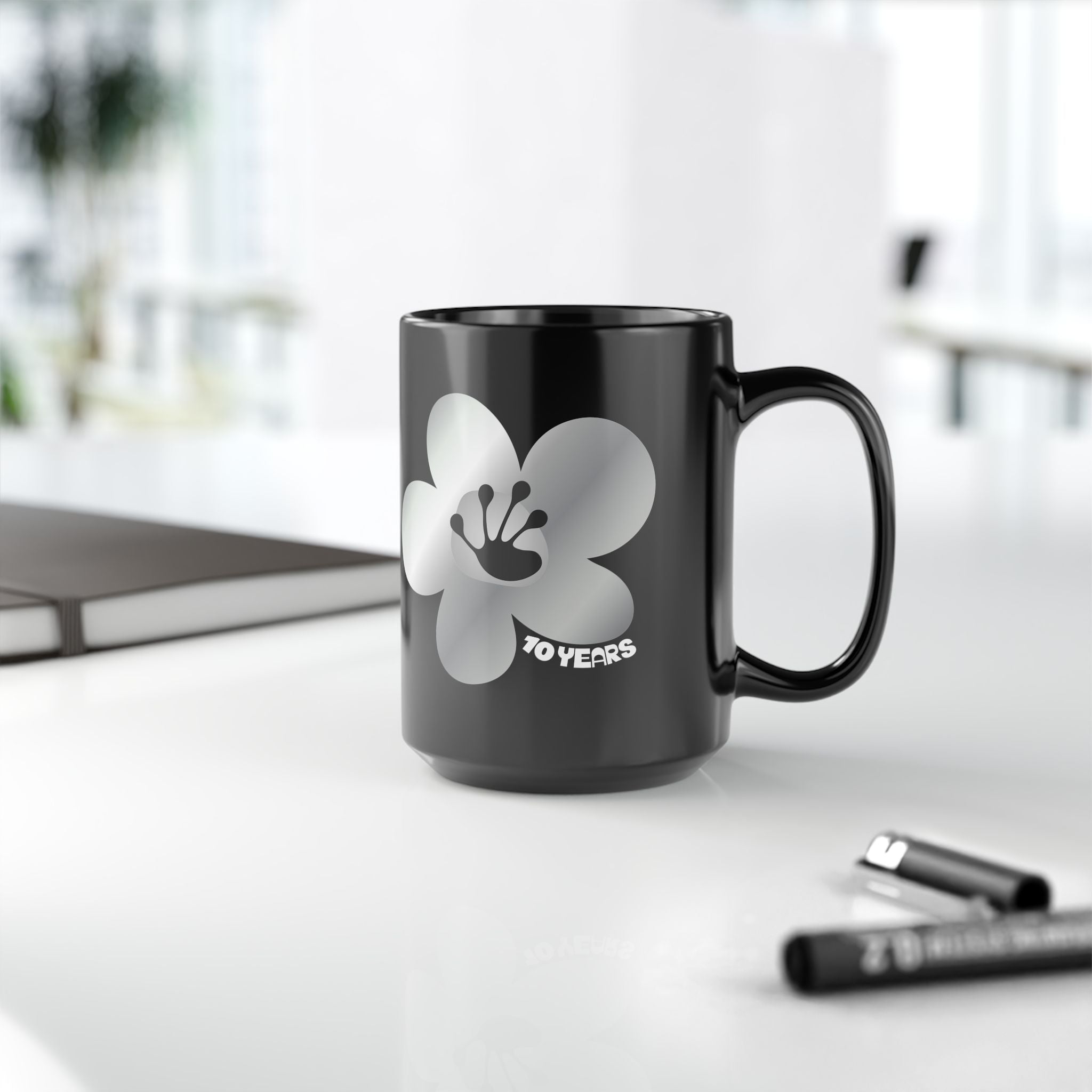 10 Year Milestone 15oz Ceramic Mug | Recovery Gift | Poop2Poppies™