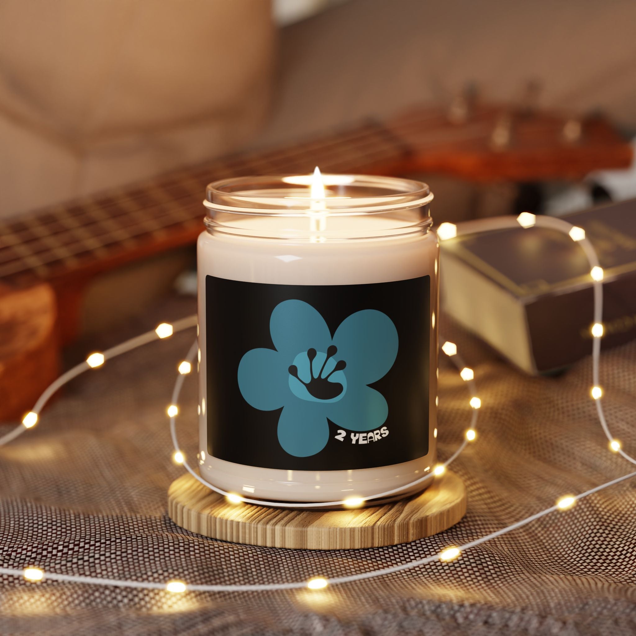 2 Year Milestone Candle | 9oz Soy Scented Candle - Black | Poop2Poppies™