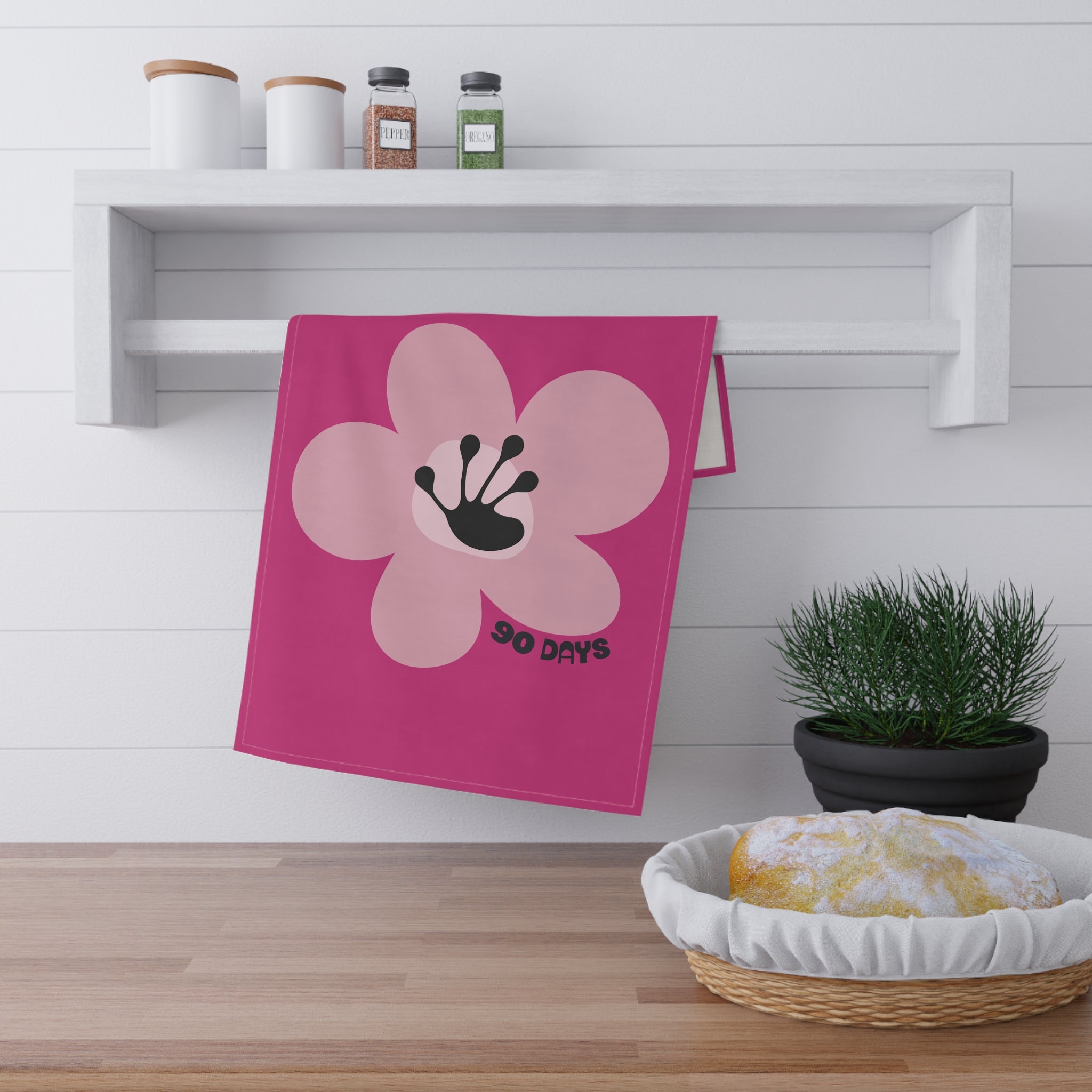 90 Day Milestone Heliconia Tea Towel