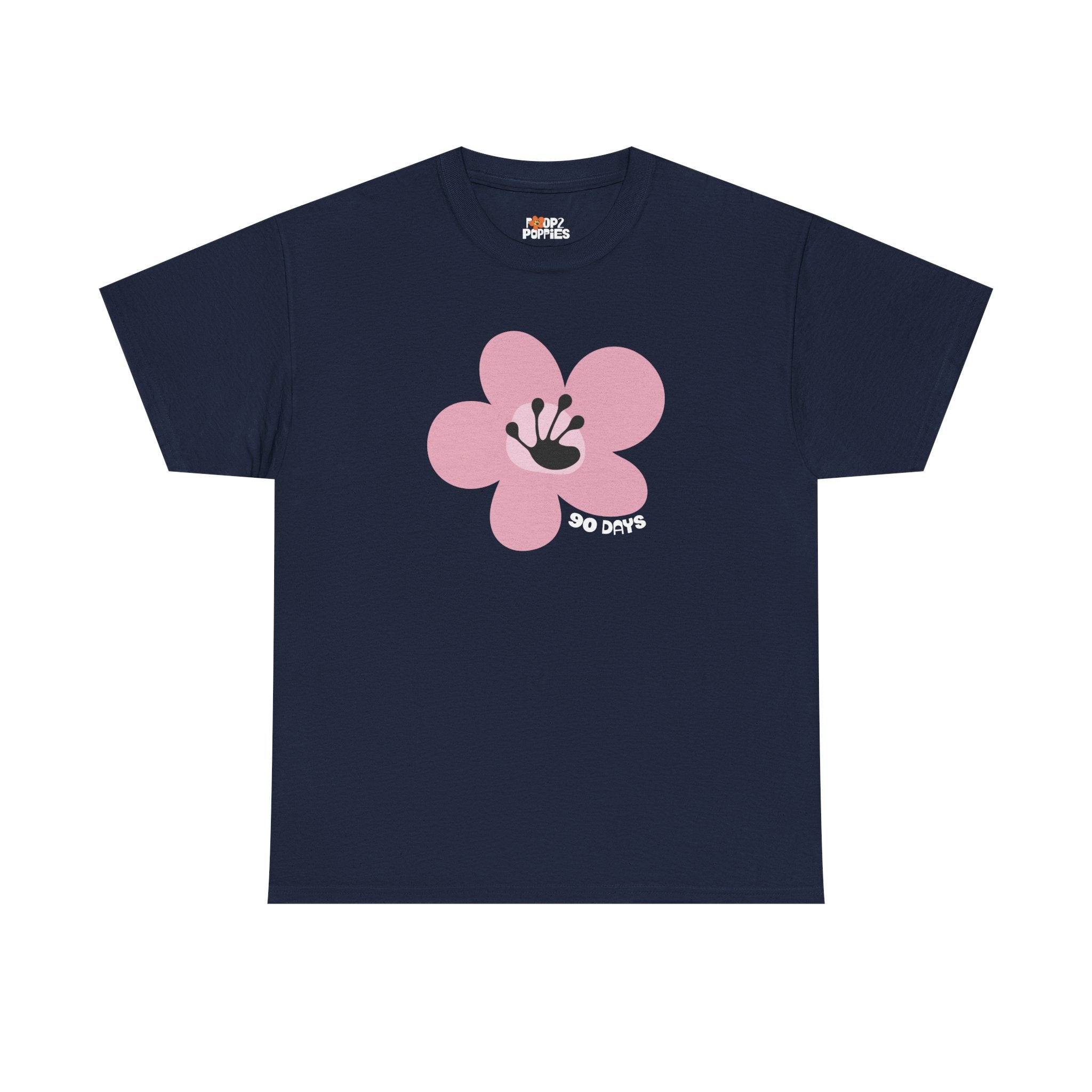 90 Day Milestone Unisex Flower T-Shirt | Recovery Gift | Poop2Poppies™