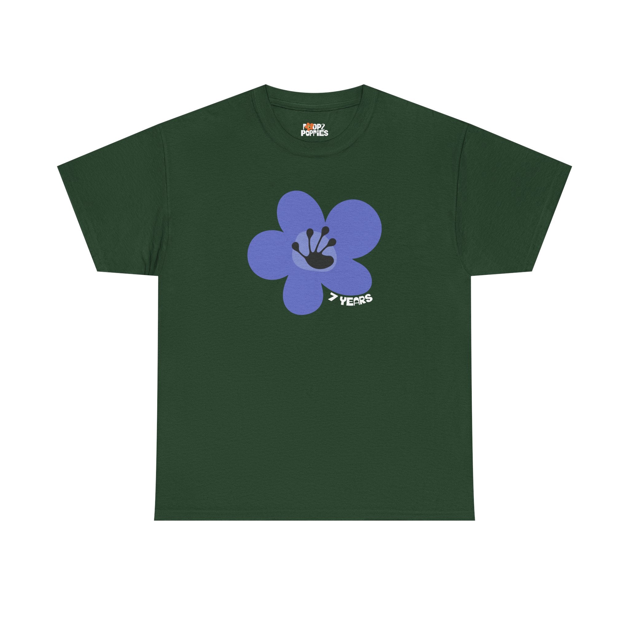 7 Year Milestone Unisex Flower T-Shirt | Recovery Gift | Poop2Poppies™