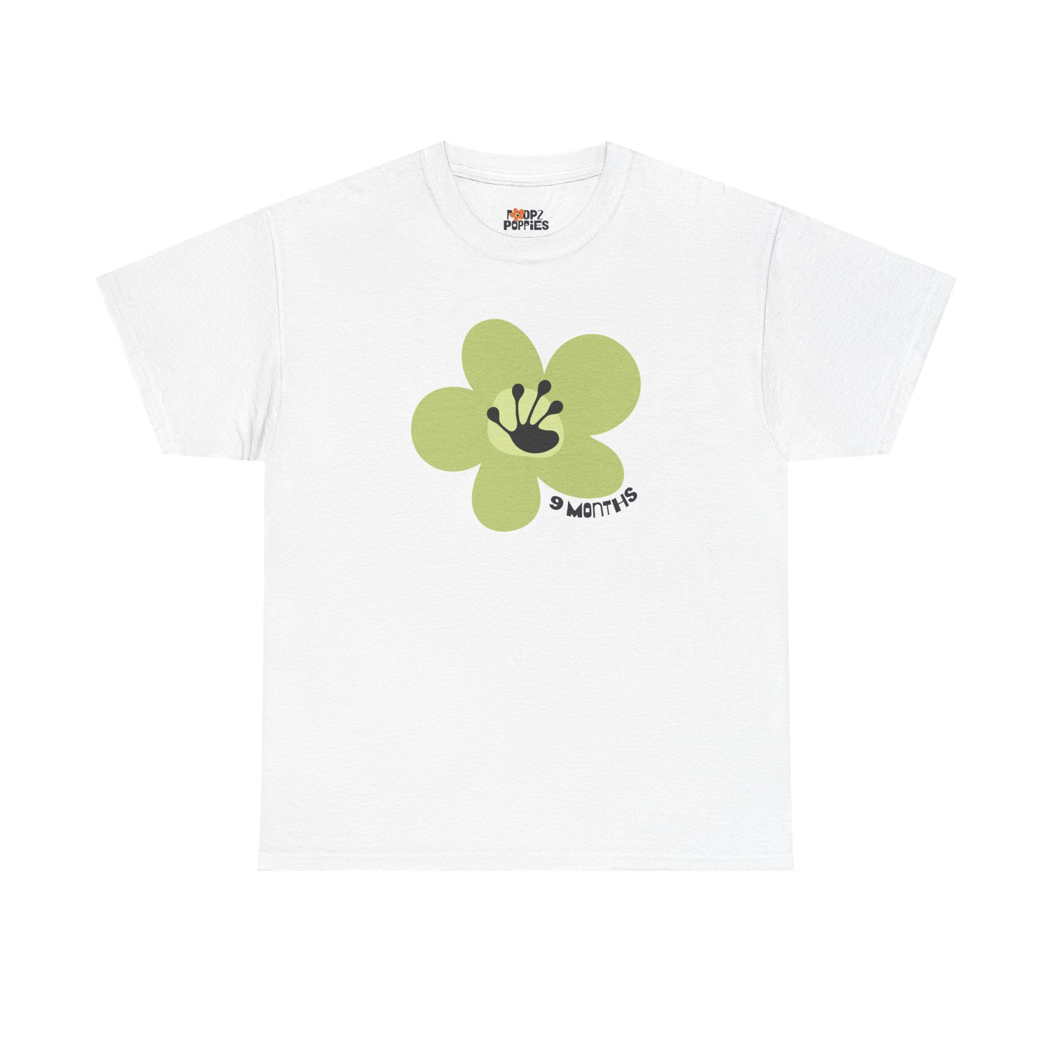 9 Month Milestone Unisex Flower T-Shirt | Recovery Gift | Poop2Poppies™