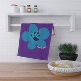Just For Today Purple Tea Towel
