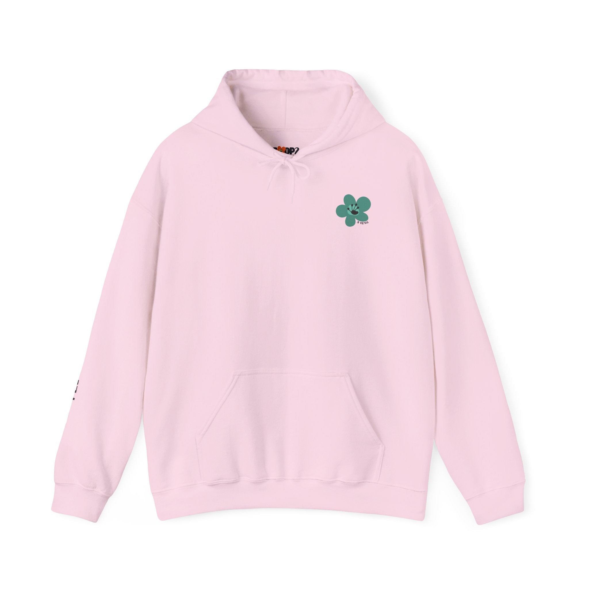 3 Year Milestone Unisex Front & Back Flower Hoodie