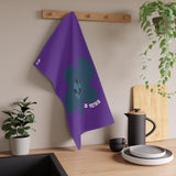 5 Year Milestone Purple Tea Towel