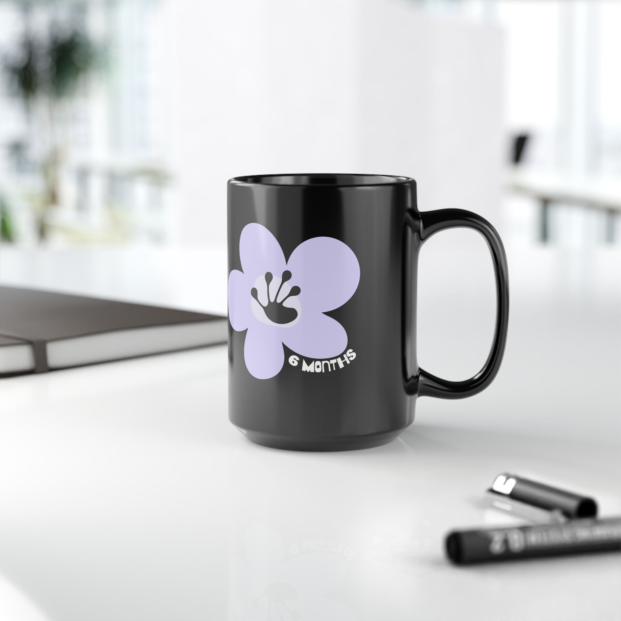 6 Month Milestone Recovery Mug | 15oz Ceramic Coffee Mug | Poop2Poppies™