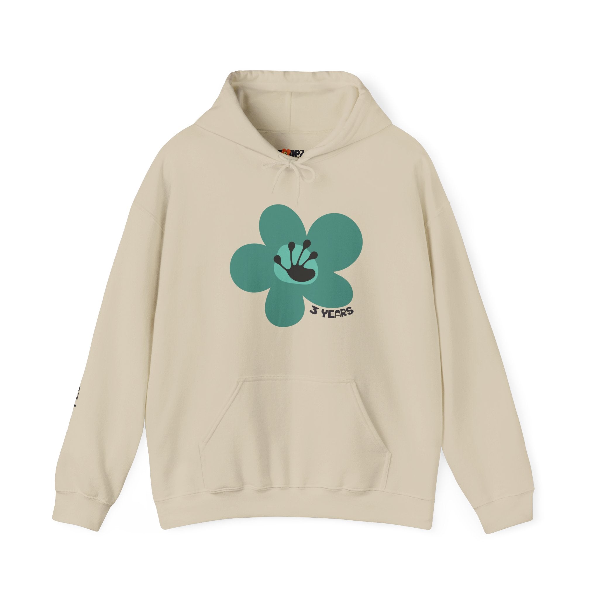 3 Year Milestone Unisex Flower Hoodie | Recovery Gift | Poop2Poppies™