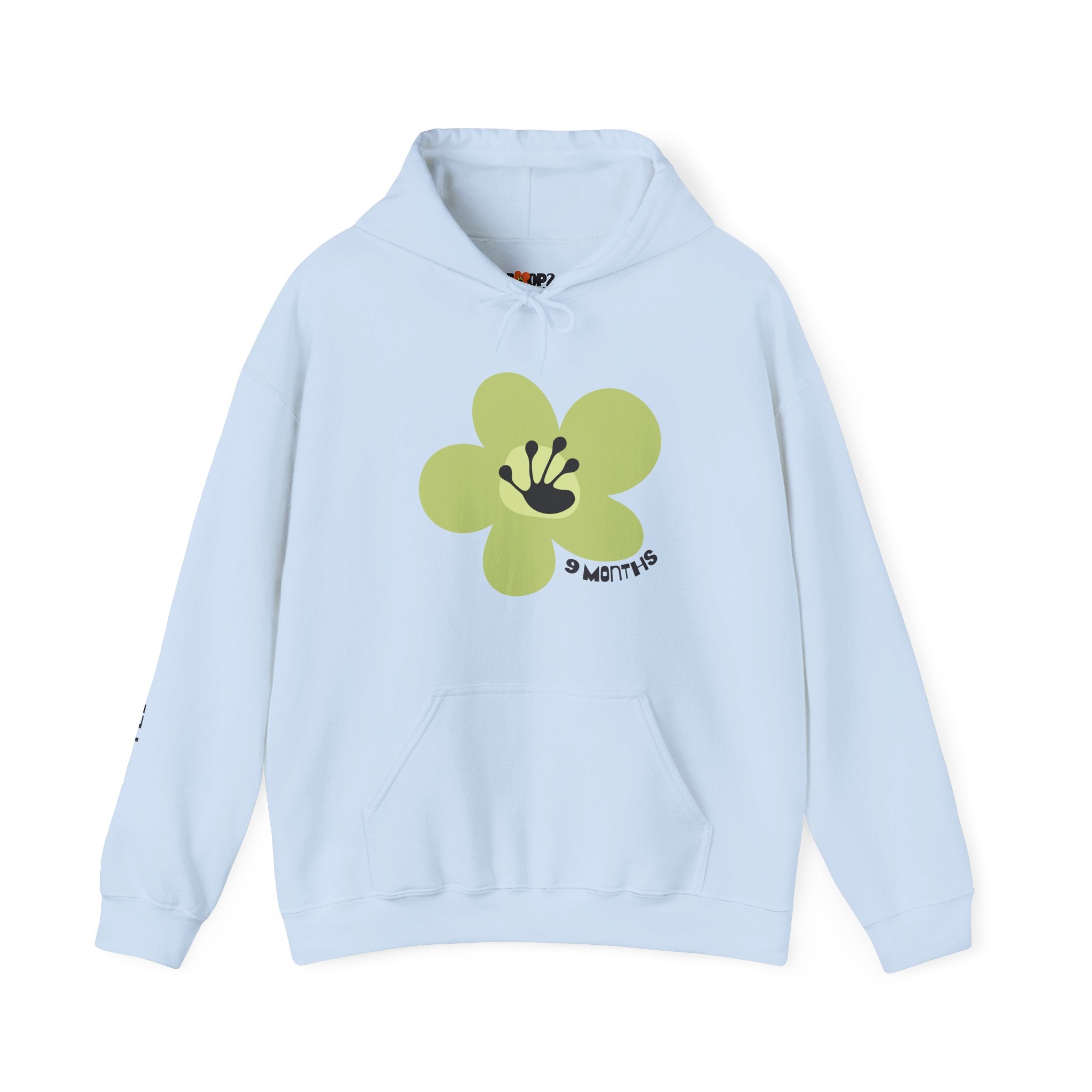 9 Month Milestone Unisex Flower Hoodie | Recovery Gift | Poop2Poppies™