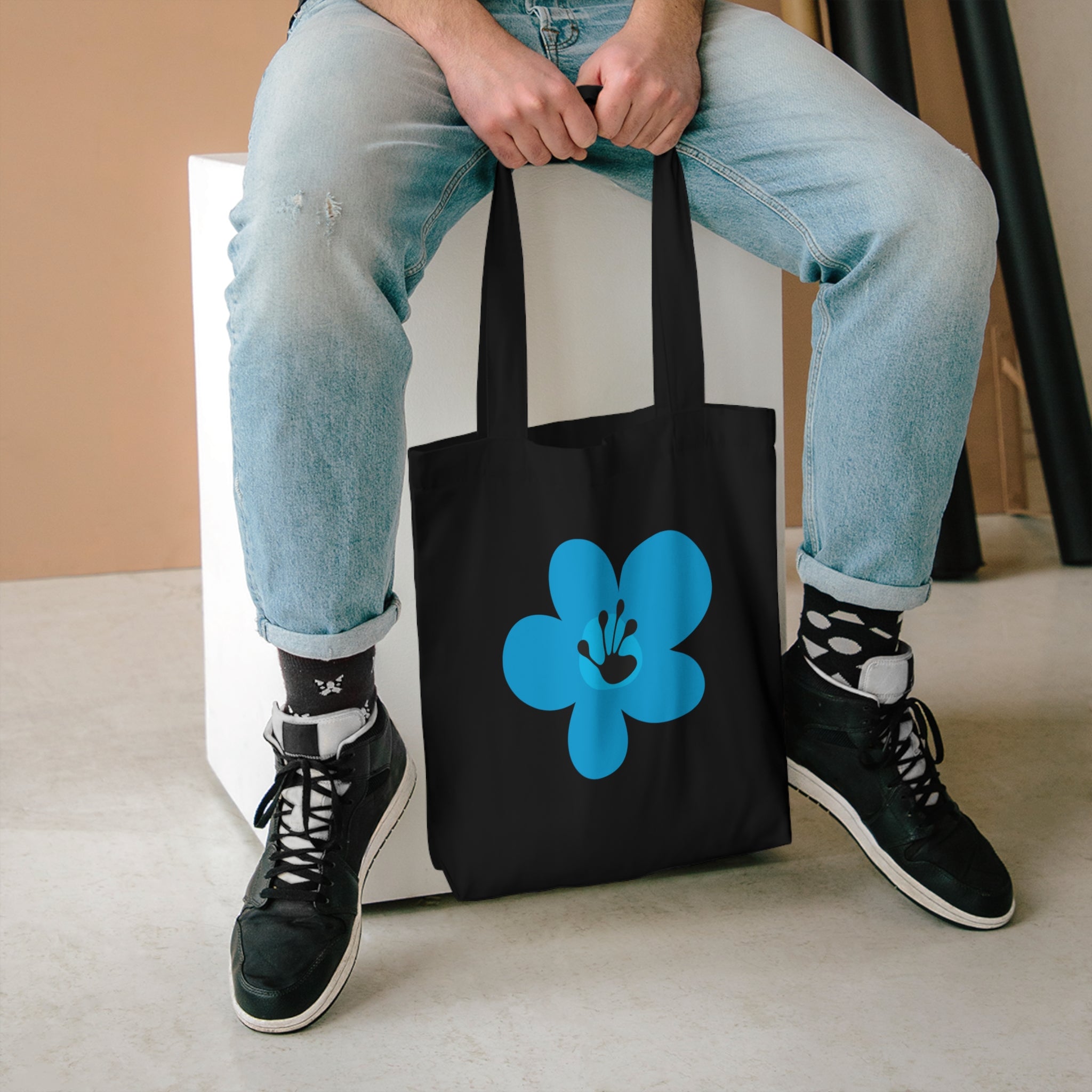 Just For Today Flower Tote Bag | Recovery Gift | Poop2Poppies™