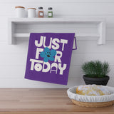 Just For Today Purple Tea Towel