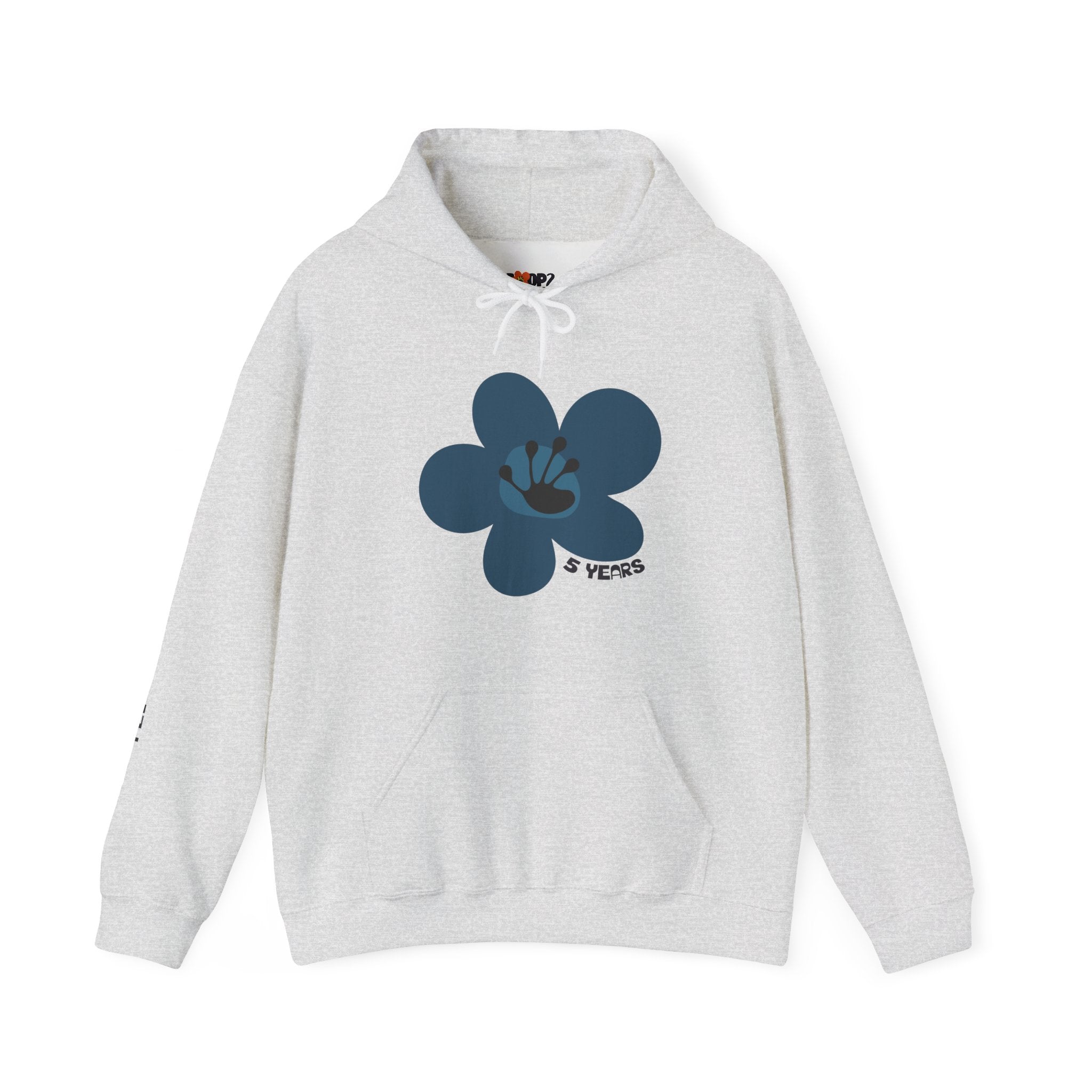 5 Year Milestone Unisex Flower Hoodie | Recovery Gift | Poop2Poppies™